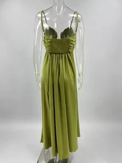 Sexy Cutout Maxi Dress For Women - Ruched Bust Spaghetti Strap Boho Flowy Sundress - Summer Beach Vacation 2026