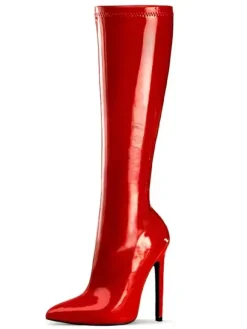 Sexy High Heel Boots Pointed Toe Sequins Stiletto Heel Rave Club Black Thigh High Boots