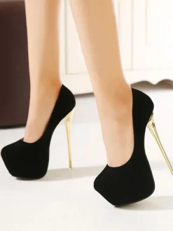 Sexy High Heels Women Red Platform Stiletto Heel Slip On Pumps