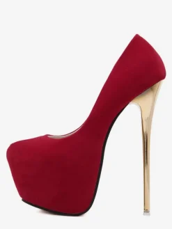 Sexy High Heels Women Red Platform Stiletto Heel Slip On Pumps