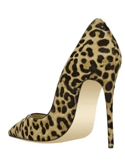 Sexy Leopard Print Heels Pointed Toe Stiletto High Heel Pumps for Women