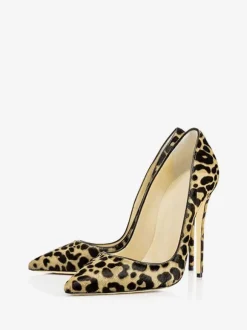 Sexy Leopard Print Heels Pointed Toe Stiletto High Heel Pumps for Women