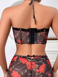 Sexy Lingerie 2-Piece Black Adult's Bra & Panty Sets