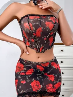 Sexy Lingerie 2-Piece Black Adult's Bra & Panty Sets