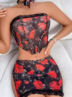 Sexy Lingerie 2-Piece Black Adult's Bra & Panty Sets