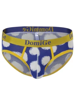 Sexy Panties For Men Yellow Printed Rayon Tanga Men's Lingerie