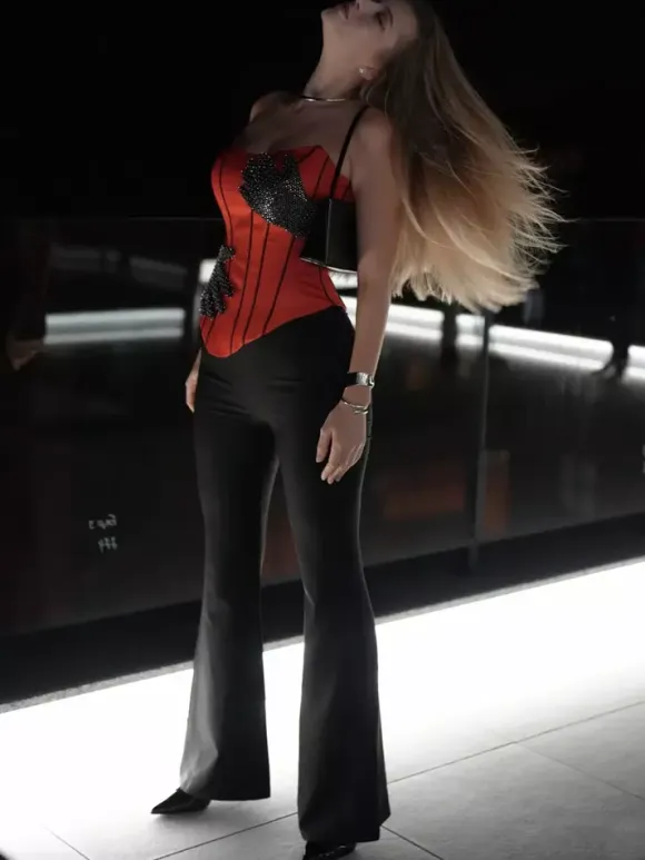 Sexy Rhinestone Hand Corset Top For Women - Sexy Strapless Body Shaper Bustier - Summer Party Clubwear 2026