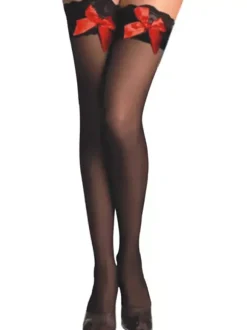 Sexy Sheer Stockings Black Bow Hosiery For Women