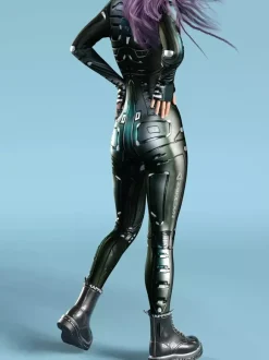 Sexy Womens Bodysuit Cyberpunk Optical Illusion Robot Print Metallic Zentai Costumes