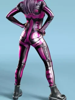 Sexy Womens Bodysuit Cyberpunk Optical Illusion Robot Print Metallic Zentai Costumes