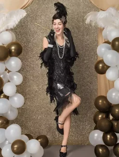 1920s Flapper Dress Retro Great Gatsby Dress Airport Round Neck Short Sleeves 20s Party Tassels Outfits Burgundy