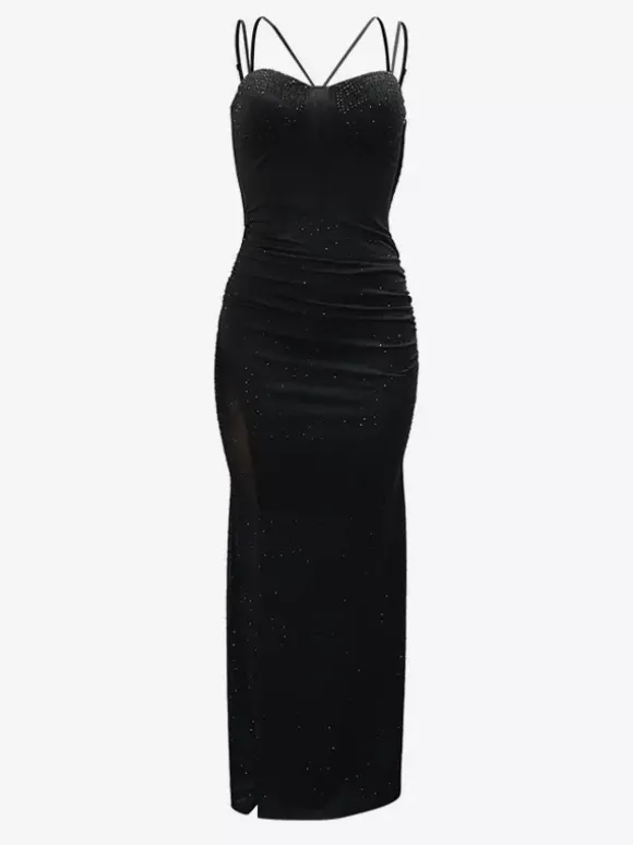 Sheer Side Sequin Sleeveless Bodycon Maxi Party Dress For Women 2026