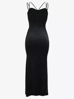 Sheer Side Sequin Sleeveless Bodycon Maxi Party Dress For Women 2026