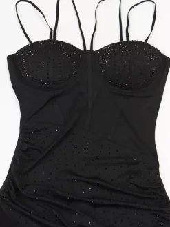 Sheer Side Sequin Sleeveless Bodycon Maxi Party Dress For Women 2026