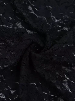 Sheer Floral Lace Maxi Dress For Women - Black Gothic Sleeveless Bodycon Gown - Summer Night Party Clubwear 2026