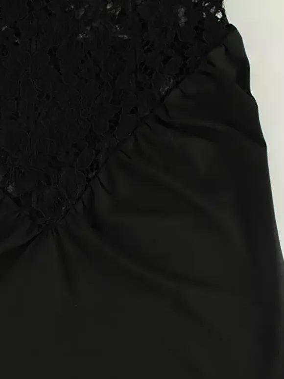 Sheer Lace Patchwork Halter Maxi Dress For Women - Black Sexy Backless Mermaid Bodycon - Summer Formal Evening Gown 2026