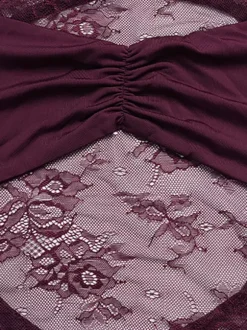 Sheer Lace Ruched Mini Dress For Women - Sexy Cut Out Open Back Bodycon Gown - Summer Night Out Club Party 2026