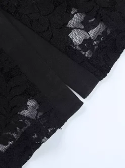 Sheer Lace Women's Lace Shirt - Gothic V-Neck Button Up Slim Shirt Cardigan - Spring Night Out Top 2026
