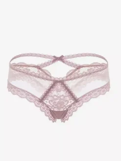 Sheer Mesh Cut Out Strap Design Women Brief Underwear