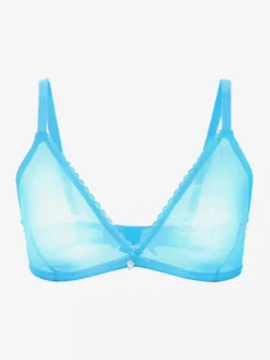 Sheer Mesh Demi Underwire Bra White Daily Casual Lingerie