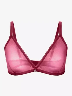 Sheer Mesh Demi Underwire Bra White Daily Casual Lingerie