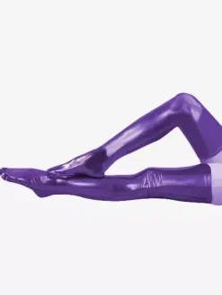 Shiny Metallic Purple Long Stockings