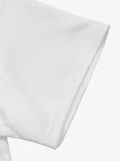 Shirt Short Sleeves Tees White Viscose Clothes Jewel Neck Women Summer Tee Shirt