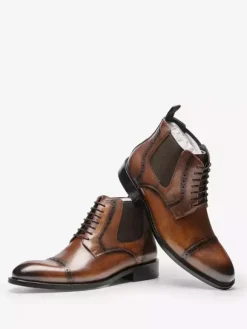 Shoes Men's Shoes Work Boots Men's Boots Leather Chic Brown