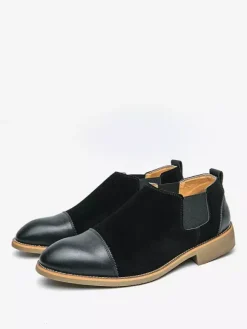 Shoes Men's Shoes Work Boots Men's Boots PU Leather Classic Black