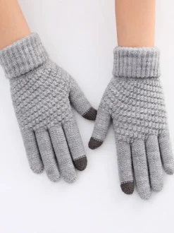 Short Ladies Warm Heated Winter Short Gloves For Women