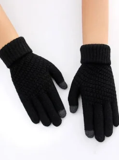 Short Ladies Warm Heated Winter Short Gloves For Women