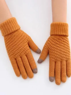 Short Ladies Warm Heated Winter Short Gloves For Women