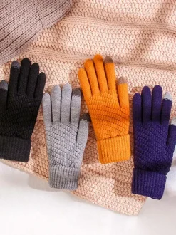 Short Ladies Warm Heated Winter Short Gloves For Women