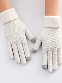 Short Ladies Warm Heated Winter Short Gloves For Women