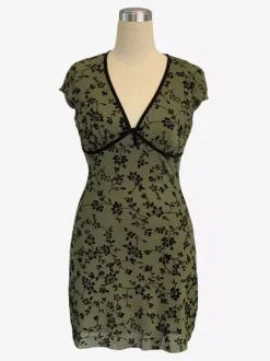 Short Sleeve V-Neck Floral Print Mini Dress For Women 2026