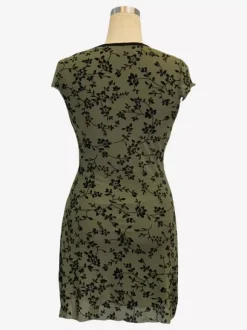Short Sleeve V-Neck Floral Print Mini Dress For Women 2026