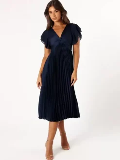 Short Bridesmaid Dress Elastic Silk Like Satin Short Sleeves Zipper V-Neck Wedding Party Dresses