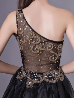 Short Organza Homecoming Dress 2021 With Rhinestones Detailing
