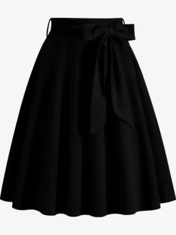 Short Skirt For Women Bows Raised Waist Layered Vintage Bottoms