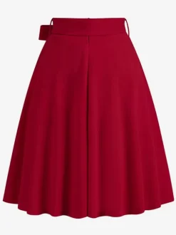 Short Skirt For Women Bows Raised Waist Layered Vintage Bottoms