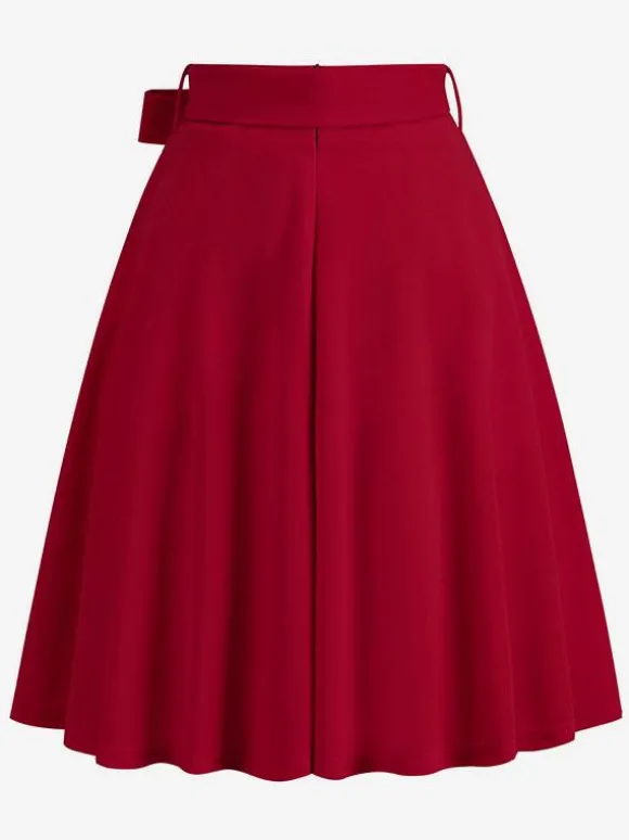 Short Skirt For Women Bows Raised Waist Layered Vintage Bottoms