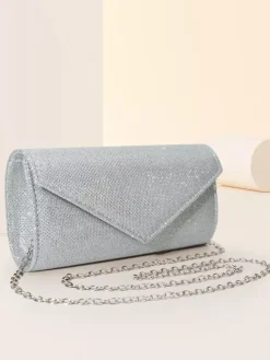 Shoulder Bag With Chain Shiny Evening Handbag For Women 2026