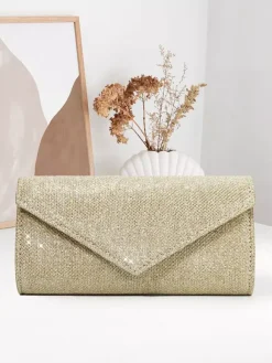 Shoulder Bag With Chain Shiny Evening Handbag For Women 2026