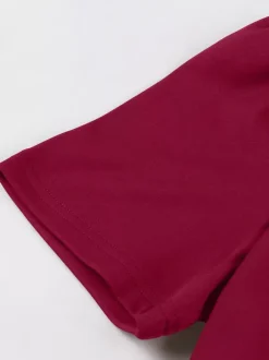 Side Bow Knot Crew Neck Short Sleeve A Line Swing Dress For Women 2026