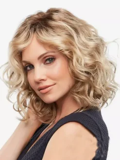 Side Part Short Small Wool Curly Bob Wig Fluffy Retro Loose Curl Heat Resistant Synthetic Hair Wigs