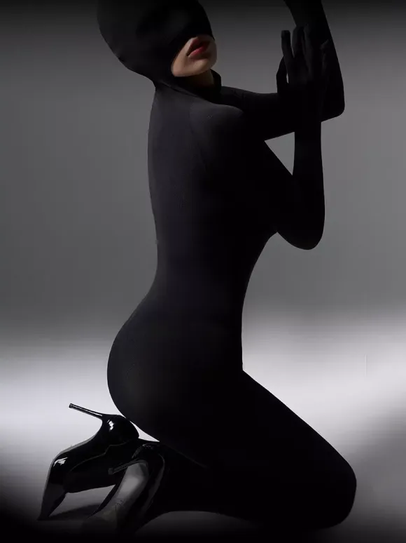 Silk Velvet Zentai Full-Body Tights Velvet Seamless Catsuit Full Coverage Pantyhose Bodysuit