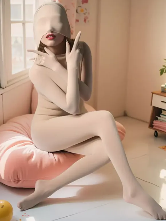 Silk Velvet Zentai Full-Body Tights Velvet Seamless Catsuit Full Coverage Pantyhose Bodysuit