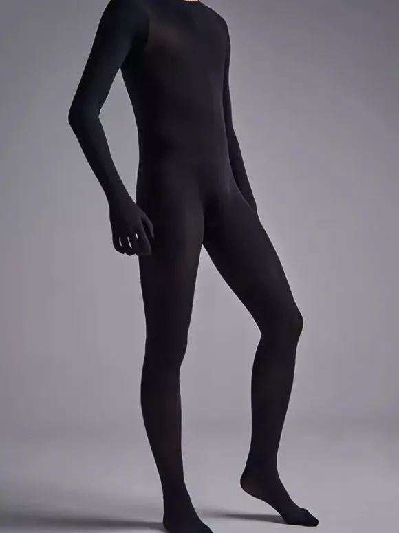 Silk Velvet Zentai Velvet Full Body Stockings Sheer Seamless Tights Bodysuit Sexy All-in-One Catsuit For Men