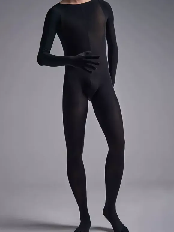 Silk Velvet Zentai Velvet Full Body Stockings Sheer Seamless Tights Bodysuit Sexy All-in-One Catsuit For Men