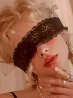 Silk Lace Eye Mask For Women Daily Casual White